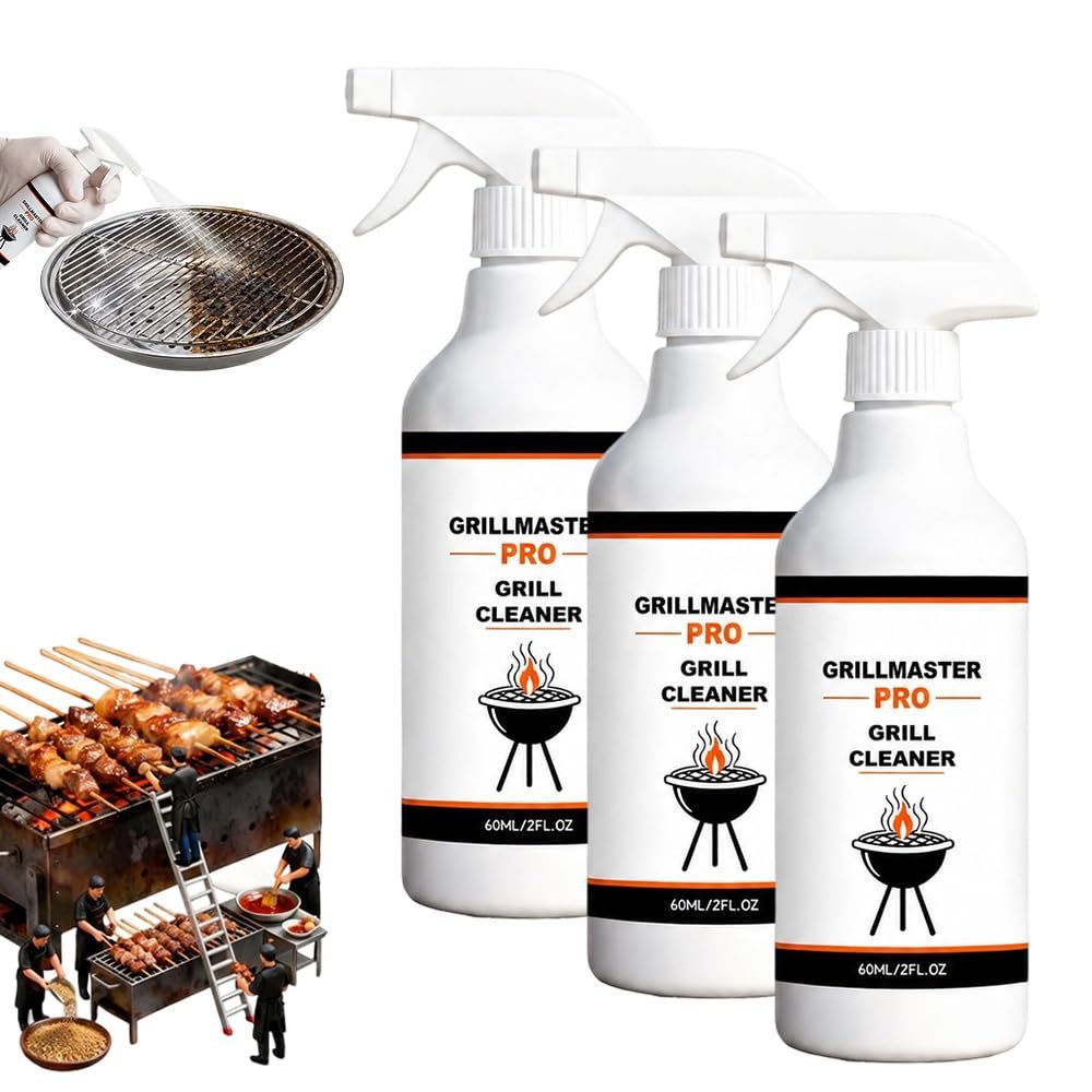 SundownAura Fast-Acting Heavy-Duty Grill Degreaser Spray, 2026 New bbq grill cleaner and degreaser smoky stains degreaser For Outdoor BBQ Cleaner And Smoky Stains Wash (3PCS)