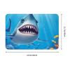 NBSKSDLK Smiling Shark Door Mat Heavy Duty Indoor Outdoor Doormat Non-Slip Absorbent Dirt Trapper Entry Rug Low-Profile Washable Floor Mats Flannel Bath Mat 16 x 24 Inch view 4