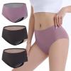 Carer 3 Pack Incontinence Underwear for Women, 100ml High Absorbency Leakproof Panties for Women's Bladder Control - Washable Reusable Postpartum Urinary Protective Briefs (2 Black/1 Purple, L) view 1