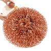 Copper Wire Sponge - Extra Strength Non Scratch Scouring Ball, 3.15x3.15 inches No Shedding Cleaning Pad for Pots and Pans, Baking Tray Stove Top Tile BBQ Grill Oil Stain Removal Kitchen Scrubber view 1