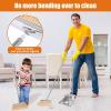 Kitchen Broom And Dustpan Set Wide Head, Stainless Steel, Easy Storage view 3