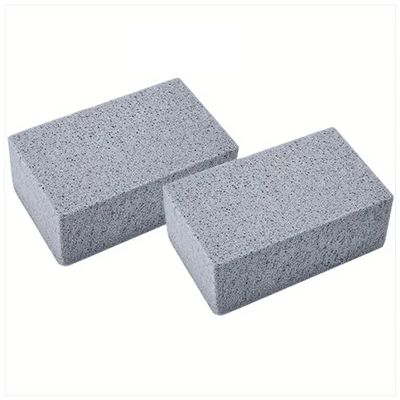 Barbecue 1/2/3 Pieces Of Cleaning Pumice Removing Stains BBQ Bricks Suitable for Stubborn and Outdoor Grills Barbecue accessories(Sand Gray-2pcs)