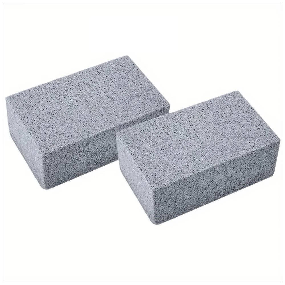 Barbecue 1/2/3 Pieces Of Cleaning Pumice Removing Stains BBQ Bricks Suitable for Stubborn and Outdoor Grills Barbecue accessories(Sand Gray-2pcs)