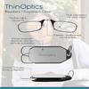Always With You by ThinOptics Best Sellers Bundle - Armless On-Nose Reading Glasses with Case for Phone & Readers Keychain Case - Flag 2.0x view 4