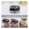 Red Race Car Pill Case Square Travel Pill Organizer Portable Small Pill Box 2 Compartments Metal Medicine Box Sealed Pill Container Vitamins Medicine Organizer view 4