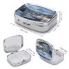 Winter Landscape in The Bavarian Alps Pill Case Square Travel Pill Organizer Portable Small Pill Box 2 Compartments Metal Medicine Box Sealed Pill Container Vitamins Medicine Organizer view 2