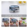 Winter Landscape in The Bavarian Alps Pill Case Square Travel Pill Organizer Portable Small Pill Box 2 Compartments Metal Medicine Box Sealed Pill Container Vitamins Medicine Organizer view 4