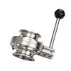 0.5 to 3 Inch Sanitary Tri Clamp Butterfly Valve Craft Brewed Food SS304 Stainless Steel Manual Quick Connect Clamp Chuck Valves(OD102 x Ferrule 119) view 3