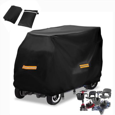 KFGHSHJH Mobility Scooter Cover for EV Rider Galaxy 4-Wheel XL 20162022, Waterproof Electric Scooter Cover for 3/4 Wheel Scooters, Dust Shield Outdoor/Indoor Protector for All Weather,A Orange