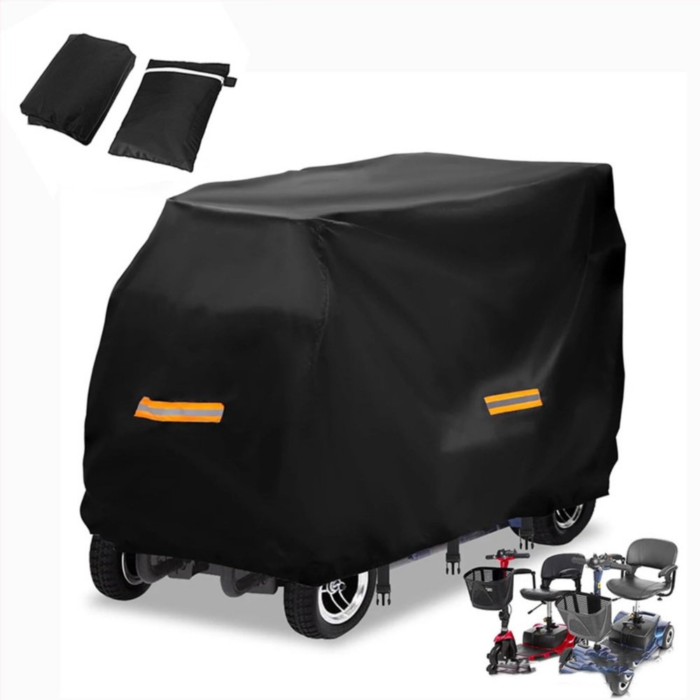 KFGHSHJH Mobility Scooter Cover for EV Rider Galaxy 4-Wheel XL 20162022, Waterproof Electric Scooter Cover for 3/4 Wheel Scooters, Dust Shield Outdoor/Indoor Protector for All Weather,A Orange