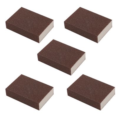 Magic Emery Cleaning Sponge, Heavy Duty Nano Carborundum Sponge Brush for Removing Rust & Burnt-on Stains, Professional Pot Scrubber for Pans, Cast Iron & Kitchen Cleaning (5 Pack)