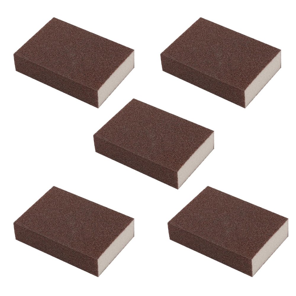 Magic Emery Cleaning Sponge, Heavy Duty Nano Carborundum Sponge Brush for Removing Rust & Burnt-on Stains, Professional Pot Scrubber for Pans, Cast Iron & Kitchen Cleaning (5 Pack)