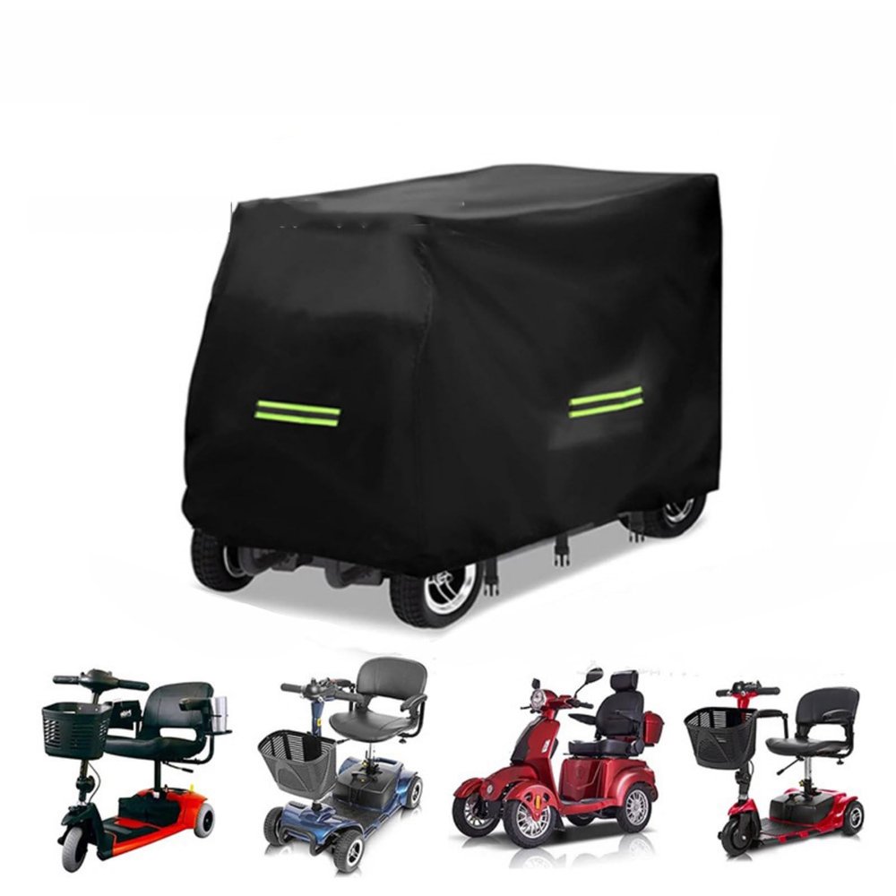 KFGHSHJH Mobility Scooter Cover for EWheels EW-28 4-Wheel HD 20152020, Waterproof Electric Scooter Cover for 3/4 Wheel Scooters, Dust Shield Outdoor/Indoor Protector for All Weather,B Green