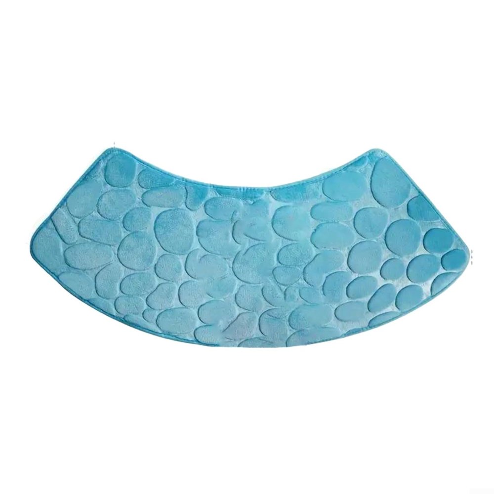 Sileduove Bathroom Rugs,Kitchen Mat for Floor Curved Shower Mat Non Slip Washable Bathroom Mat with Slip Resistant+Soft Absorbent Texture for Shower, Tub, Kitchen Or Laundry Room(Blue)