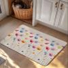 Colorful Floral Bath Stone Mat, Super Absorbent Diatomite Shower Mat, Spring Seasonal Botanical Wildflowers Quick Drying Non-Slip Stone Mats for Bathroom Kitchen Counter Easy to Clean 24"x36" view 3