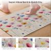 Colorful Floral Bath Stone Mat, Super Absorbent Diatomite Shower Mat, Spring Seasonal Botanical Wildflowers Quick Drying Non-Slip Stone Mats for Bathroom Kitchen Counter Easy to Clean 24"x36" view 4