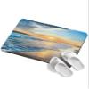 Qiaullityot Sunset Beach Bath Stone Mat, Super Absorbent Diatomite Shower Mat, Spray Ocean Waves Sky Nature Scenery Quick Drying Non-Slip Stone Mats for Bathroom Kitchen Counter Easy to Clean 20"x32" view 1