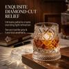 Rotating Whiskey Glass, Revolving Glasses for Whiskey, Thick Freezable Bourbon Glass Rotatable Tumbler Crystal Whiskeys Glass for Scotch, Bourbon, Liquor and Cocktail Drinks - Men Gift (F#) view 3