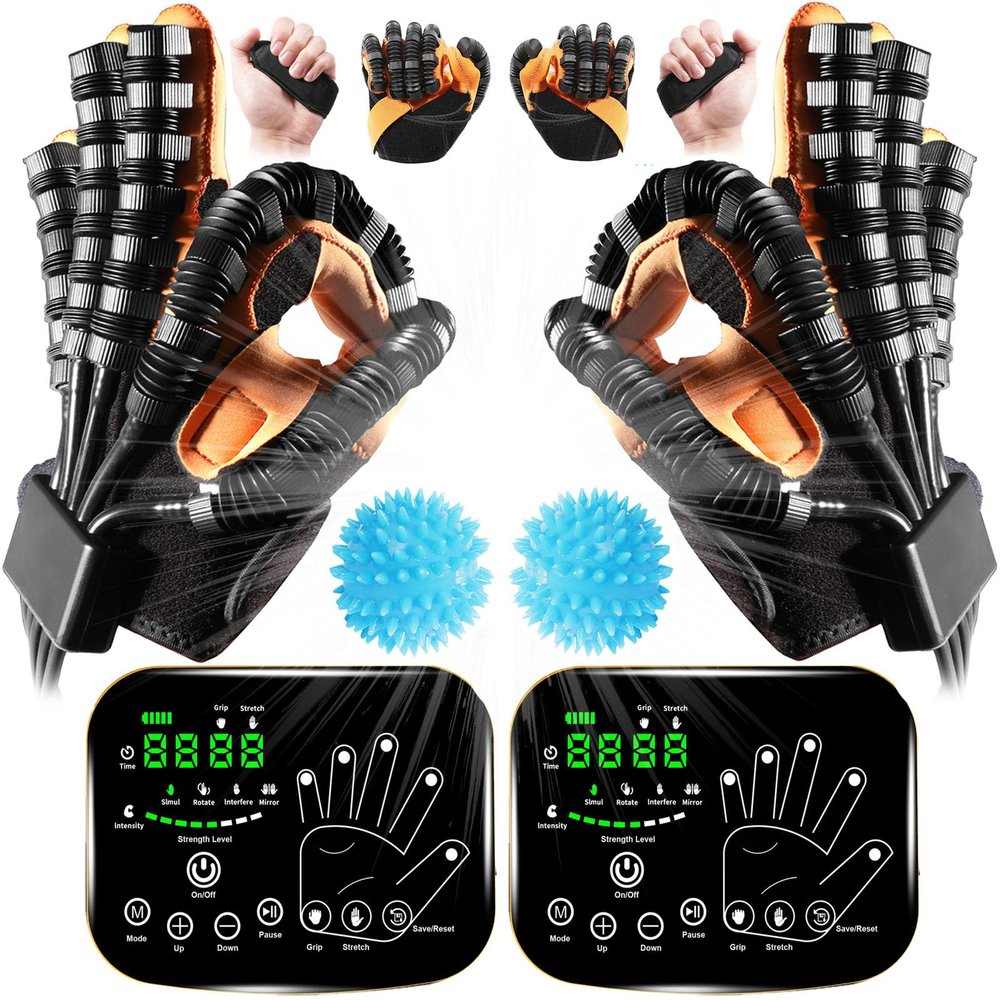 9th Generation Upgrade Rehabilitation Robot Gloves for Stroke Recovery Hand Weakness & Hemiplegia Home Physical Therapy Device with Mirror Training & Multi-Mode (Left & Right Hand, L)