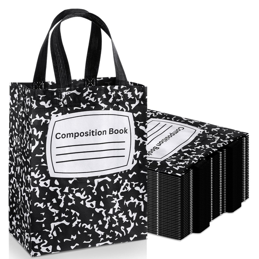 Threlaco 60 Pcs Composition Notebook Gift Bag Bulk Back to School Gift Bag