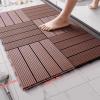 Wooden Shower Mat, Non-Slip Fast-Drying Bathroom Mat, Sturdy Bath Tray for Spa-Style Experience view 2