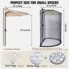 Yahenda 9ft Half Patio Umbrella Mosquito Net Enclosure with Zipper Door, Heavy-Duty Outdoor Bug Screen with Adjustable Drawstring & Weighted Base for Backyard, Balcony, Terrace Living, Camping view 2