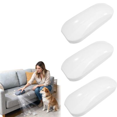 Portable Pet Hair & Crumb Remover Brush, Reusable Manual Rolling Sweeper with Built-in Dustbin, Handheld Lint Roller Alternative for Couch, Car Seats, Bed Sheets & Clothes (White-3 pcs)