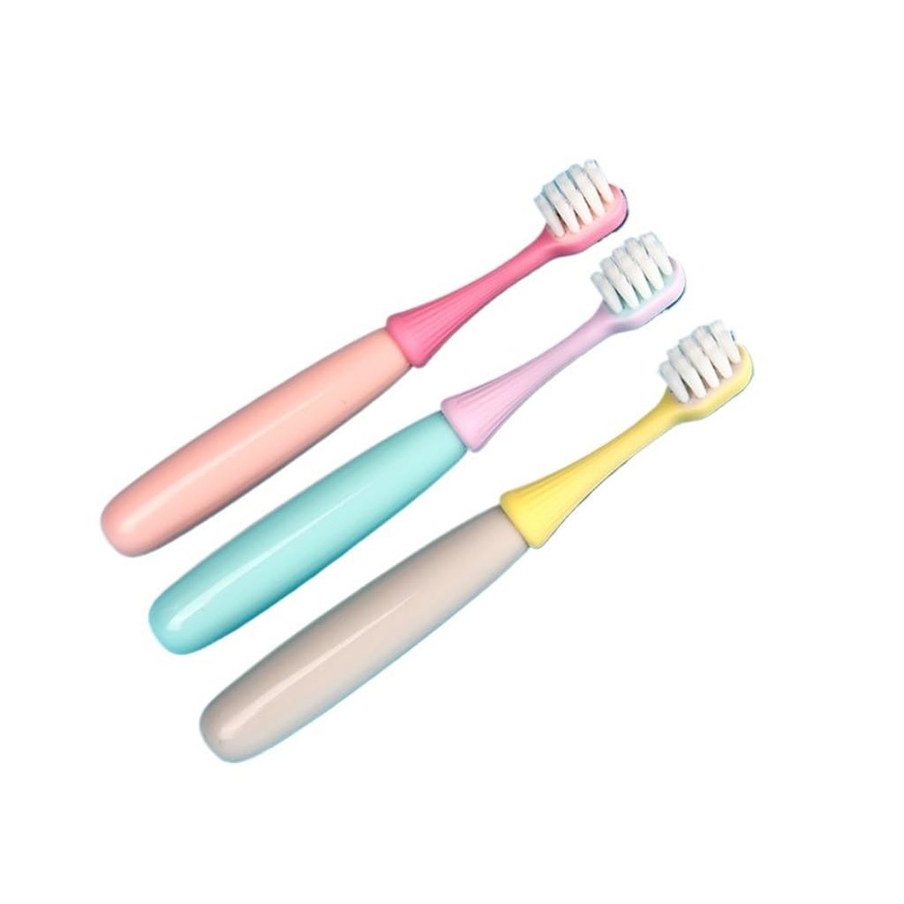 UMDIEOD 3PC Children Soft Silicone Training Toothbrush Baby Child Teeth Oral Care Tool Kids Supplies 3-6 Year