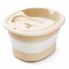 Foldable Foot Bath Bucket with Lid, Calf-Deep Soaking Tub, Massage Bottom, Heat Retention, TPE and PP, 15.35 x 12.99 x 7.87 in view 1