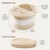 Foldable Foot Bath Bucket with Lid, Calf-Deep Soaking Tub, Massage Bottom, Heat Retention, TPE and PP, 15.35 x 12.99 x 7.87 in view 3