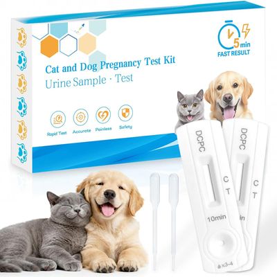 2-Pack Dog & Cat Pregnancy Test Kit Early Detection Home Urine Test for Pets, 99% Accurate Results in 5-10 Minutes, Painless & Stress-Free, Suitable for All Breeds