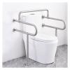 Handicap Grab Bars - 23 Inch Toilet Handrail Safety Support Bar for Seniors and Disabled - Wall to Floor Mounted Bath Rail Accessories view 1