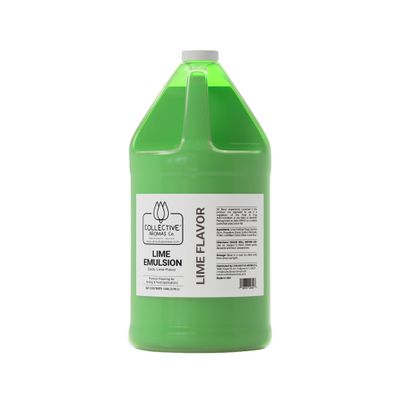 Collective Aromas Co. Lime Emulsion for Baking, Zesty Lime Flavoring Emulsion, Heat Stable Bakery Emulsion for Cakes, Cookies, Desserts & Beverage Applications, Concentrated Baking Flavor, 1 Gallon