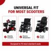 FGDHZGMJF Mobility Scooter Seat Cover for eWheels EW-11 3-Wheel, Electric Wheelchair Seat Cover from Sun, Rain, Dust, Elderly Disable Wheelchair Seat Protector,A Black view 2