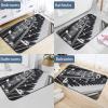 Diatomaceous Earth Bath Mat 16x24 Absorbent Quick Dry Piano Keys with Musical Notes Bathroom Rug Non-Slip Thin Low Profile 0.15" Entryway Doormat Traps Dirt & Moisture Washable Floor Mat for Shower view 4