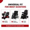 FGDHZGMJF Mobility Scooter Seat Cover for Shoprider Sunrunner Sport 4-Wheel, Electric Wheelchair Seat Cover from Sun, Rain, Dust, Elderly Disable Wheelchair Seat Protector,A Black view 2