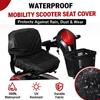 FGDHZGMJF Mobility Scooter Seat Cover for Shoprider Sunrunner Sport 4-Wheel, Electric Wheelchair Seat Cover from Sun, Rain, Dust, Elderly Disable Wheelchair Seat Protector,A Black view 4