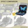 Guevoxuh Butterfly Daisy Star Print Electric Wheelchair Seat Cover Anti Dust Power Chair Seat Cover Scratch Resistant Wheelchair Protector Accessories view 4