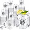 Uiifan 50 Pcs Disco Plastic Cups Disco Ball Party Decorations 12 oz Disposable Clear Decades Bachelorette Cups for Cowgirl Y2k Birthday Wedding 70s 80s 90s Party Supplies Bridal Shower Favors view 1