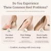 2 Pairs High Heel Inserts for Women - 3/4 Cushion Insoles for Heels with Anti-Slip Adhesive Backing - Invisible Sweat-Absorbing Inserts for High Heels Sandals Pumps Open-Toe Shoes (Large) view 2