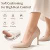 2 Pairs High Heel Inserts for Women - 3/4 Cushion Insoles for Heels with Anti-Slip Adhesive Backing - Invisible Sweat-Absorbing Inserts for High Heels Sandals Pumps Open-Toe Shoes (Large) view 3