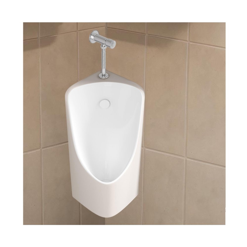Corner Ceramic Urinal, Wall Mounted Men's Urinal, Space-Saving Integrated Male Toilet, Washout Urinal, for Commercial and Home Bathroom(White)