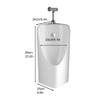 Corner Ceramic Urinal, Wall Mounted Men's Urinal, Space-Saving Integrated Male Toilet, Washout Urinal, for Commercial and Home Bathroom(White) view 2