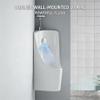 Corner Ceramic Urinal, Wall Mounted Men's Urinal, Space-Saving Integrated Male Toilet, Washout Urinal, for Commercial and Home Bathroom(White) view 4