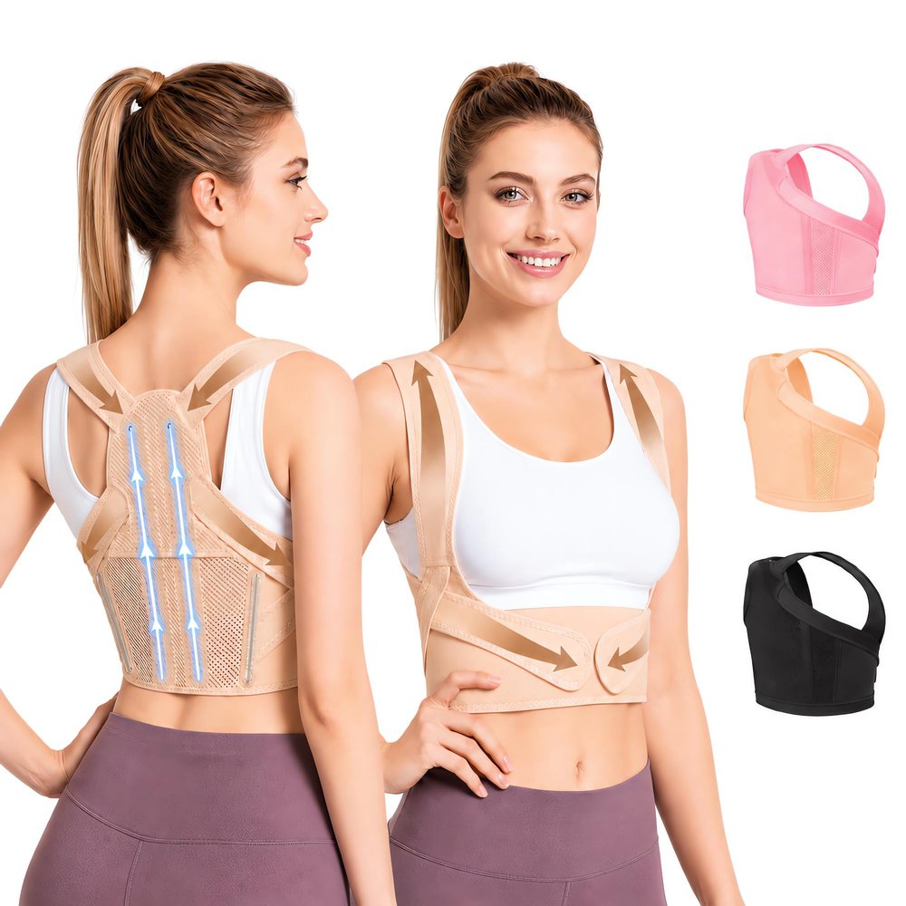 Lightweight Posture Corrector with Upper Back Brace for Women & Men