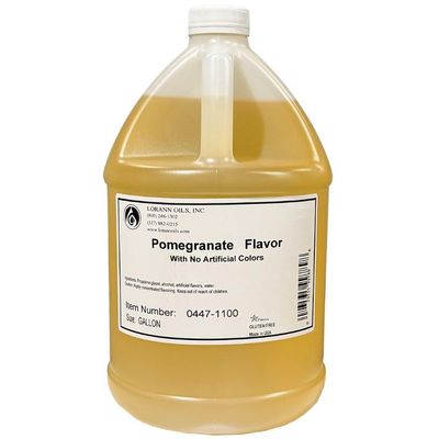Lorann Oils Super Strength Pomegranate Flavoring, Bold Tart and Sweet, Perfect for Bakery and Culinary Applications, 1 Gallon, Ideal for Sauces and Dressings, USA Made