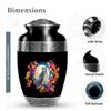 YATHABI Owl Urn for Ashes - Black Urns for Human Ashes Adult Female - Large Urn for Adult Female - Funeral Urns for Women - 10 Inch view 2