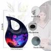 JAGLASH Deer Teardrop Cremation Urns for Adult Ashes Women & Man Set of 1 Large & 4 Keepsake, Blue Memorial Urns for Adult Male - Drop Urn for Human Ashes - Landscape Funeral Urn - 10 & 3 Inch view 2