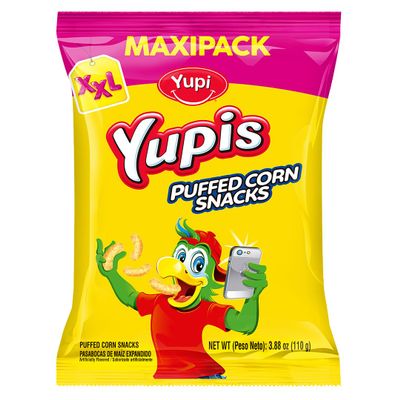 Yupi Puffed Corn Snacks, Maxipack, 3.88 oz