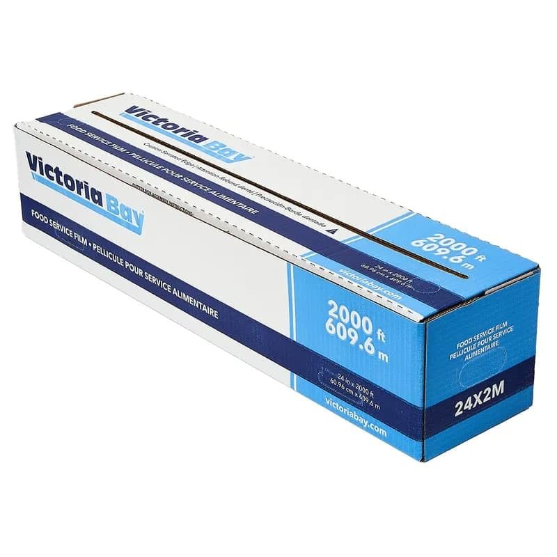 Victoria Bay PVC Cling Film Roll with Cutter, 24" x 2000 ft